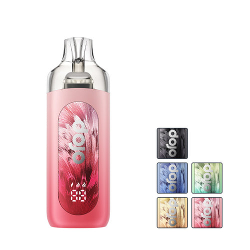 Vaporesso Dojo Blast 30K Pro Pod Kit with five squares showcasing all available colours