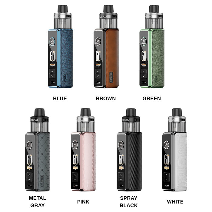 Voopoo Drag S3 Pod Kit with all available colours