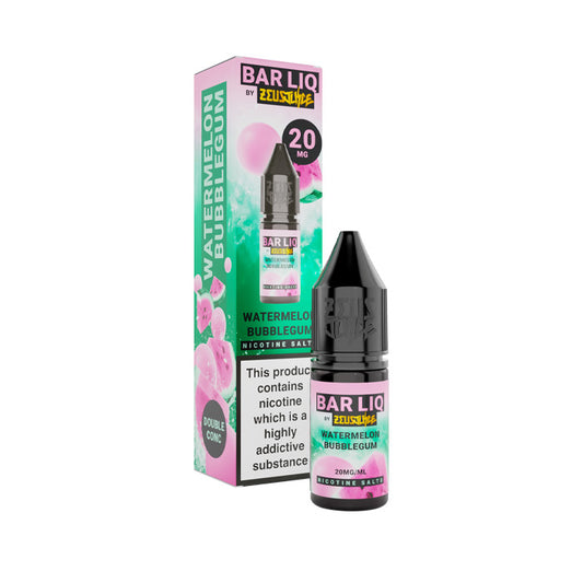 Watermelon Bubblegum10ml Bar Liq Nic Salt E-Liquid by Zeus Juice