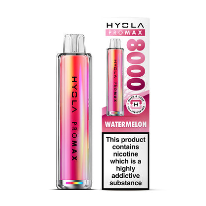 Watermelon Hyola Pro Max 8000 Prefilled Pod Kit and Box