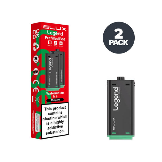 Watermelon Ice Elux Legend 1500 2 in 1 Prefilled Pod and Box