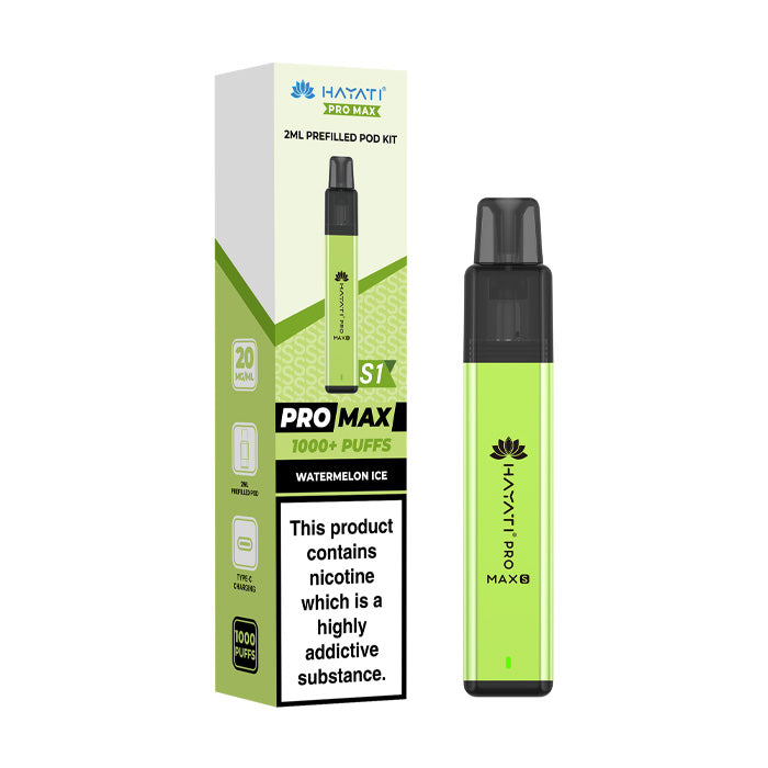 Watermelon Ice Hayati Pro Max S1 Prefilled Pod Kit and Box