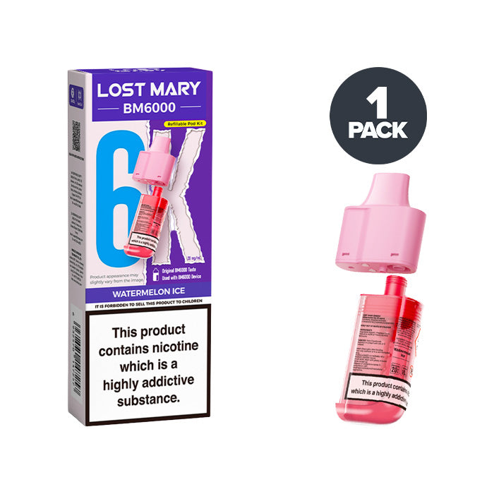 Watermelon Ice Lost Mary BM6000 Refill Pack 20mg