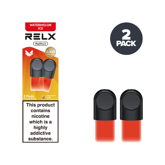 Watermelon Ice RELX Pod Pro 2 Pods and Box