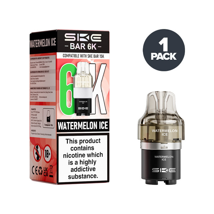 Watermelon Ice SKE Bar 6K Refill Pack and box