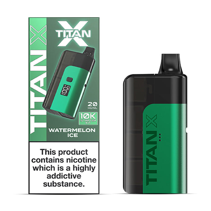 Watermelon Ice Titan X Prefilled Pod Kit and Box