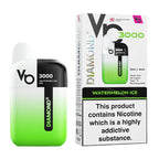 Watermelon Ice Vapes Bars Diamond 3000 Prefilled Vape Kit and Box