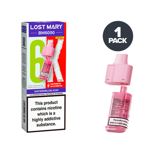 Watermelon Kiwi Lost Mary BM6000 Refill Pack 20mg