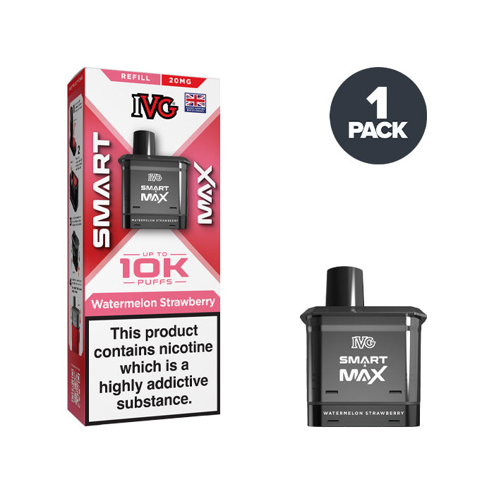 Watermelon Strawberry IVG Smart Max Refill Pack and Box