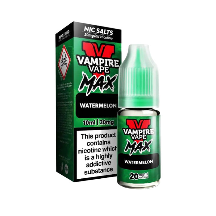 Watermelon Vampire Vape Max 10ml Nic Salt and Box