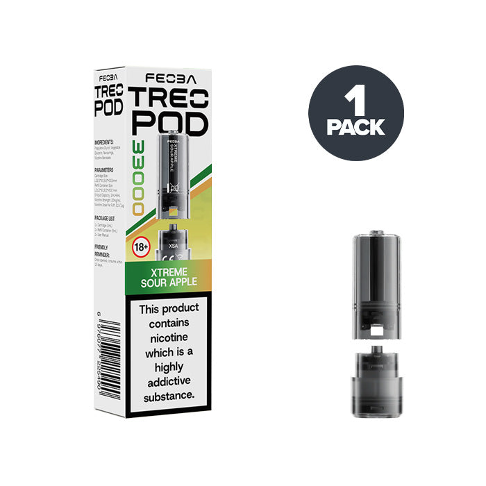 Xtreme Sour Apple Feoba Treo 33K Prefilled Pods