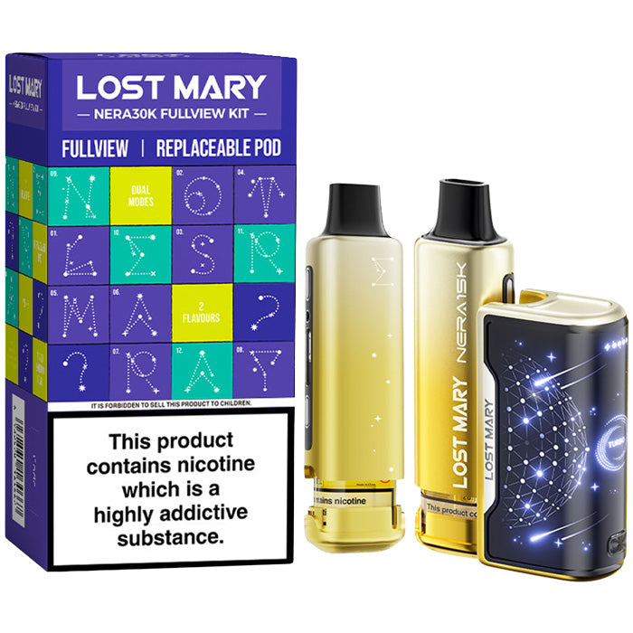 Lost Mary Nera 30K Stargazer Edition Yellow Edition Kit and Box