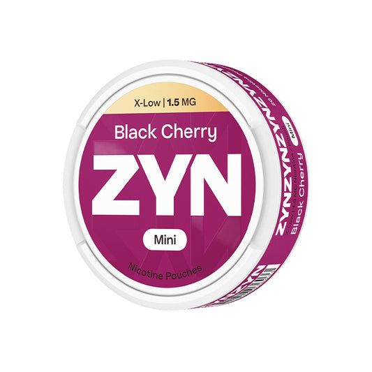 Tub of Twenty ZYN Black Cherry Mini 1.5mg Nicotine Pouches