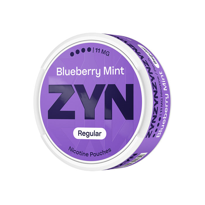 Tub of twenty one Blueberry Mint ZYN Regular 11mg Nicotine Pouches
