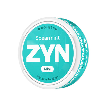 Tub of Twenty ZYN Spearmint Mini 6mg Nicotine Pouches