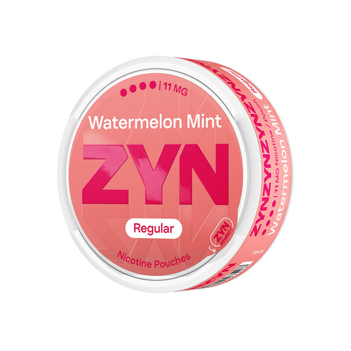 Tub of twenty one Watermelon Mint ZYN Regular 11mg Nicotine Pouches