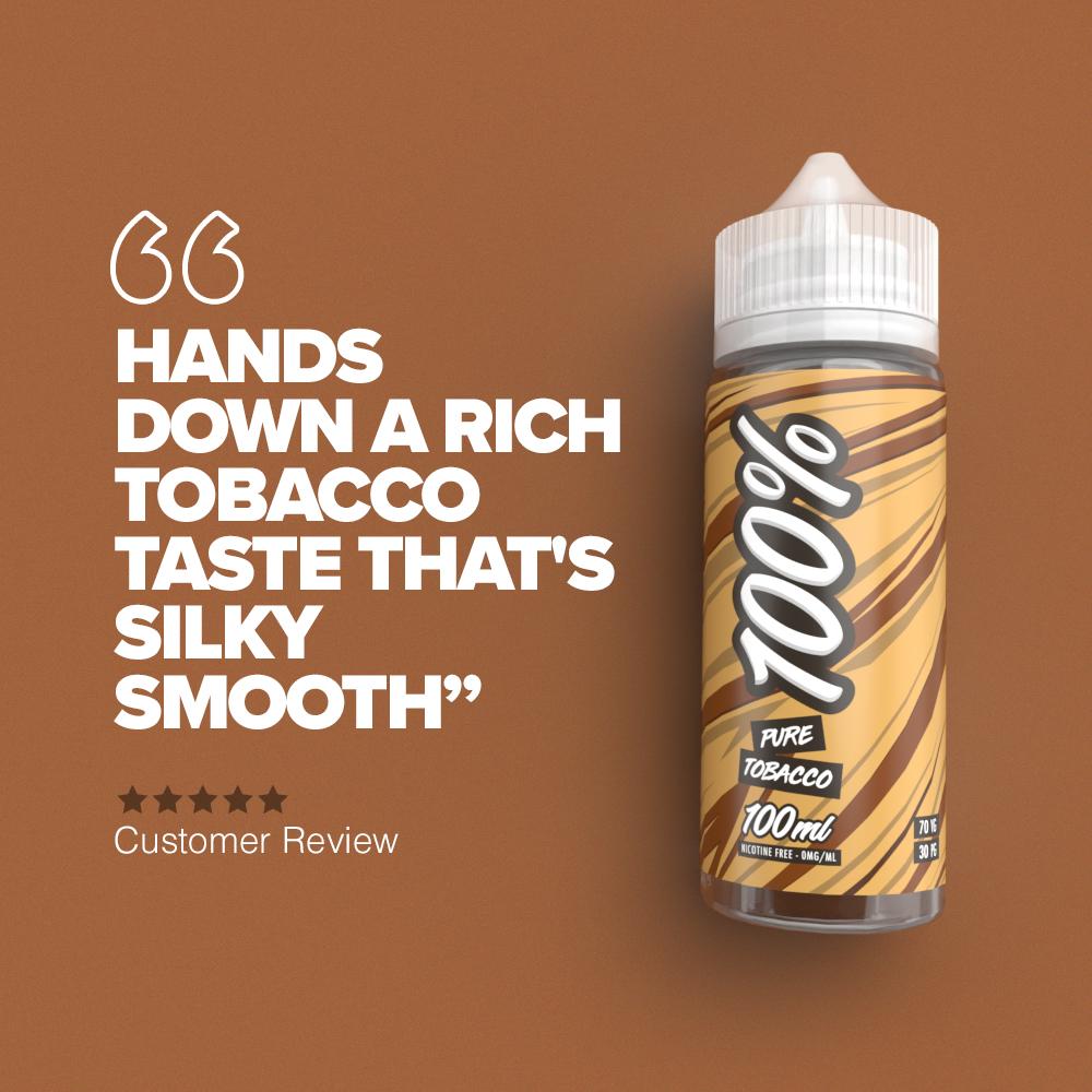 100% Pure Tobacco - 100ml Short Fill E-Liquid 100% Pure Tobacco - 100ml Short Fill E-Liquid