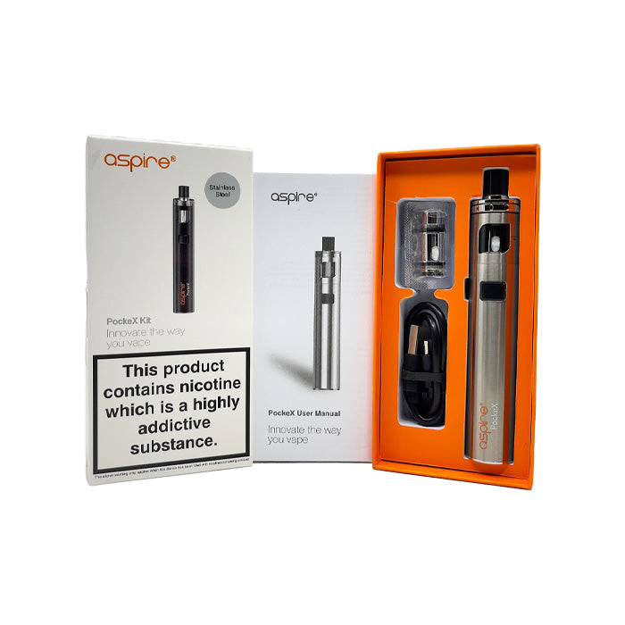 Aspire Pockex Starter Vape Kit | 2 Free E-Liquids Aspire Pockex Starter Vape Kit | 2 Free E-Liquids