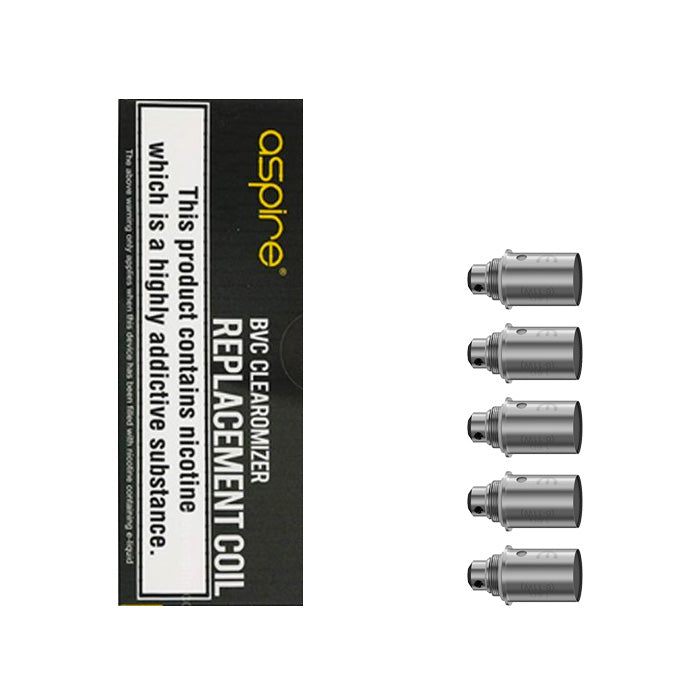 Aspire Multi-Compatible BVC Coils | Pack of 5 | UK ECIG STORE Aspire Multi-Compatible BVC Coils | Pack of 5 | UK ECIG STORE