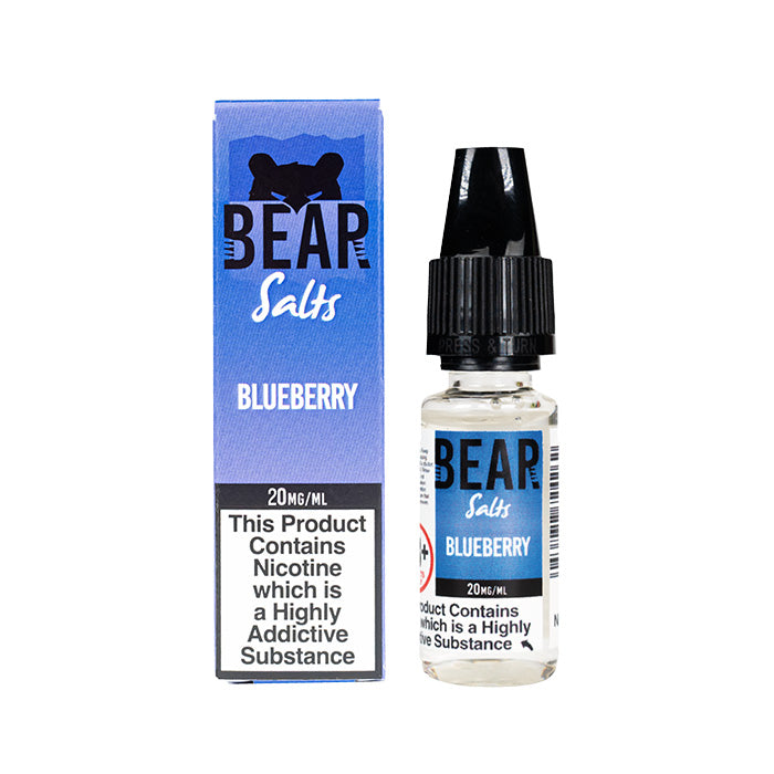 Bear Salts Blueberry 10ml Nic Salt and Box