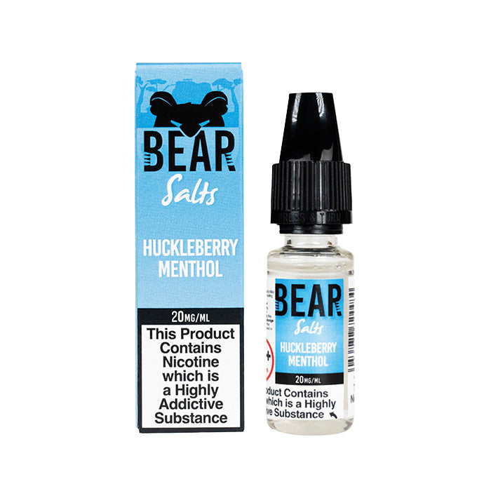 Bear Salts Huckleberry Menthol 10ml Nic Salt and Box