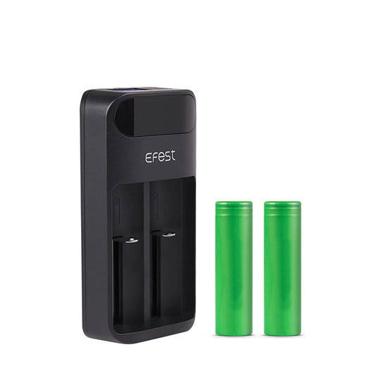 Efest Q2 Battery Charger & Battery Bundle