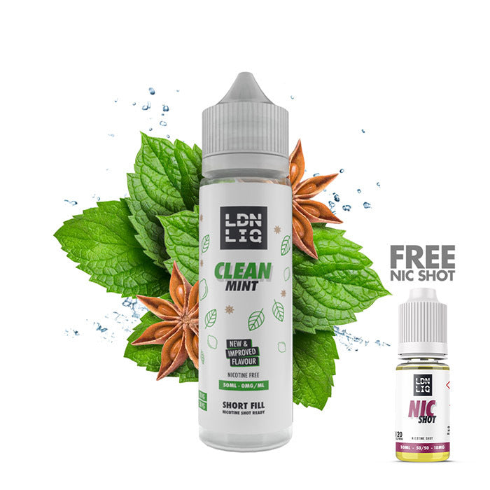 LDN LIQ Clean Mint 50ml Short Fill E-Liquid | UK ECIG STORE