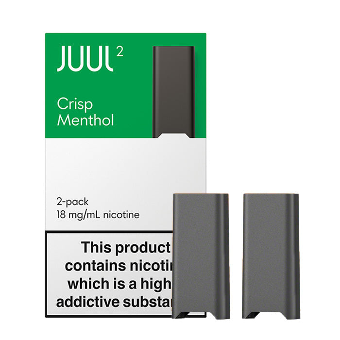 2 JUUL2 Crisp Menthol pods with box