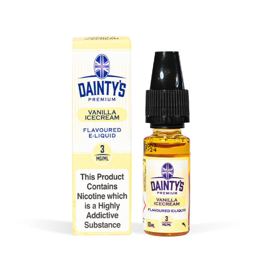 Daintys 10ml E-Liquid Vanilla Ice Cream