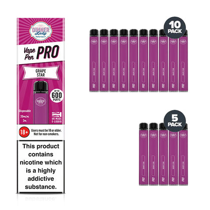 Dinner Lady Vape Pen Pro Disposable Grape Star