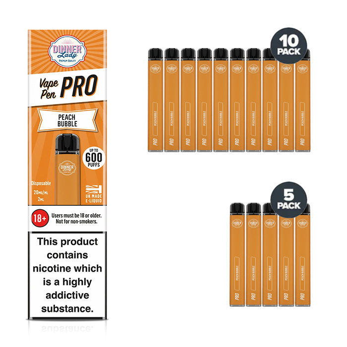Dinner Lady Vape Pen Pro Disposable Peach Bubble