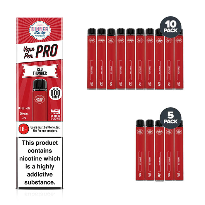 Dinner Lady Vape Pen Pro Disposable Red Thunder