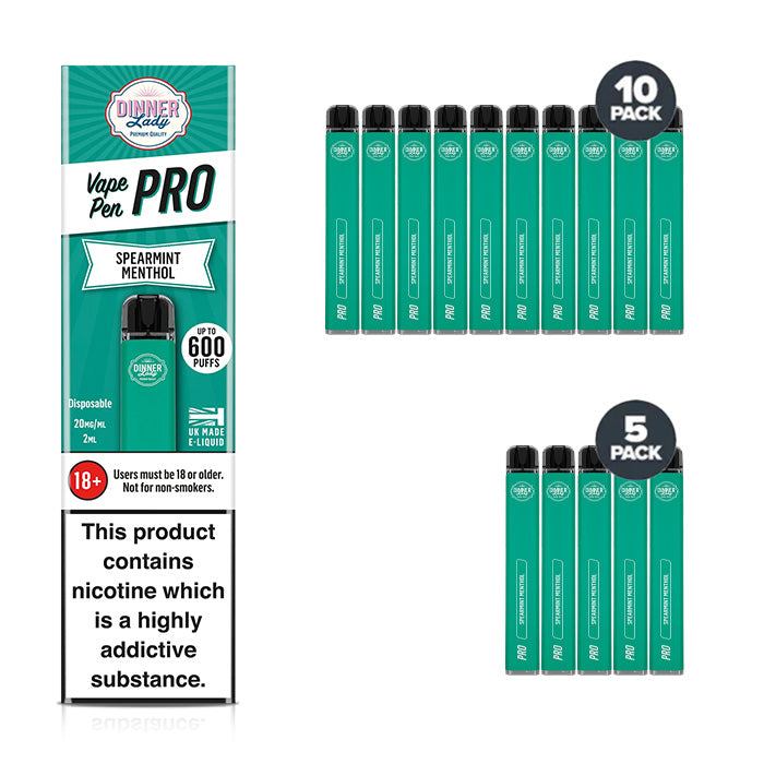 Dinner Lady Vape Pen Pro Disposable Spearmint Menthol