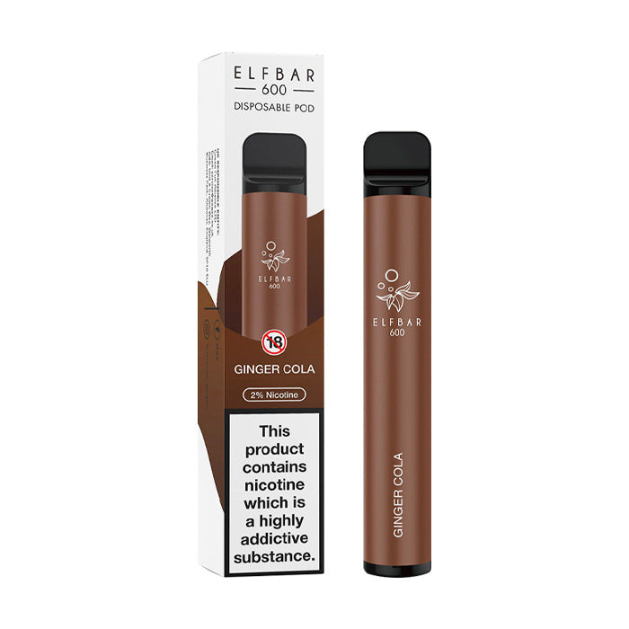 Elf Bar 600 Disposable and Box Ginger Cola