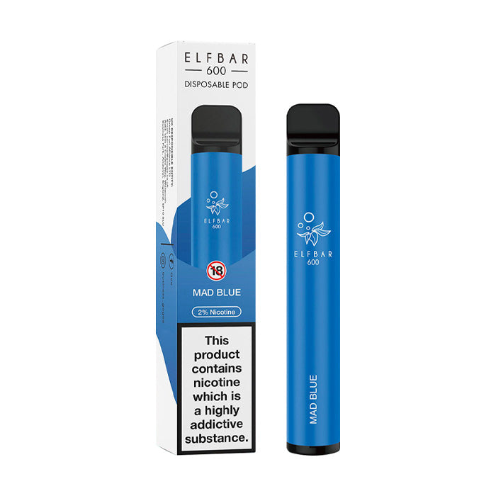Elf Bar 600 Disposable and Box Mad Blue