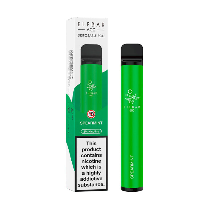 Elf Bar 600 Disposable and Box Spearmint