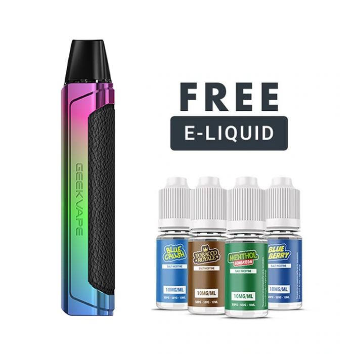 Rainbow Geekvape Aegis One Pod kit and 3 e liquids