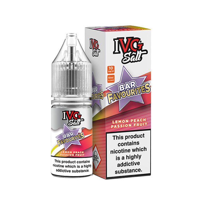IVG Bar Favourites 10ml Nic Salt Lemon Peach Passion Fruit