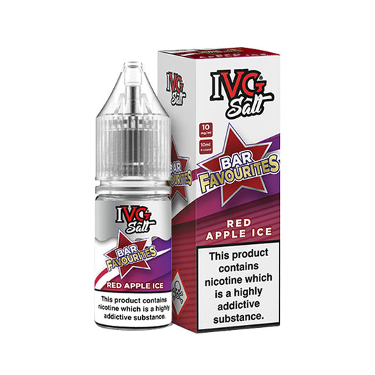 IVG Bar Favourites 10ml Nic Salt Red Apple Ice with Box
