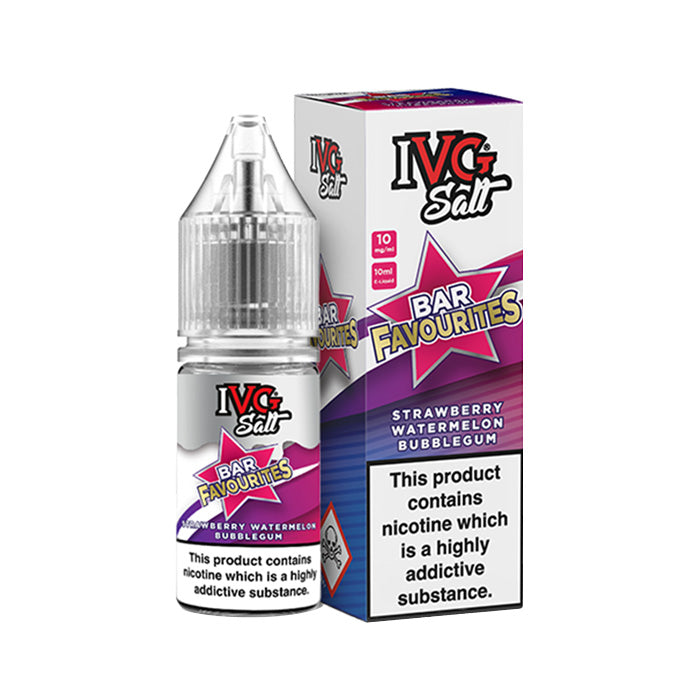 IVG Bar Favourites 10ml Nic Salt Strawberry Watermelon Bubblegum