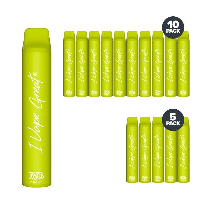 IVG Bar + 800 puffs neon green