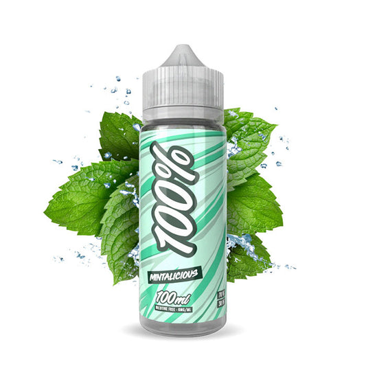 100ml bottle surrounded by mint