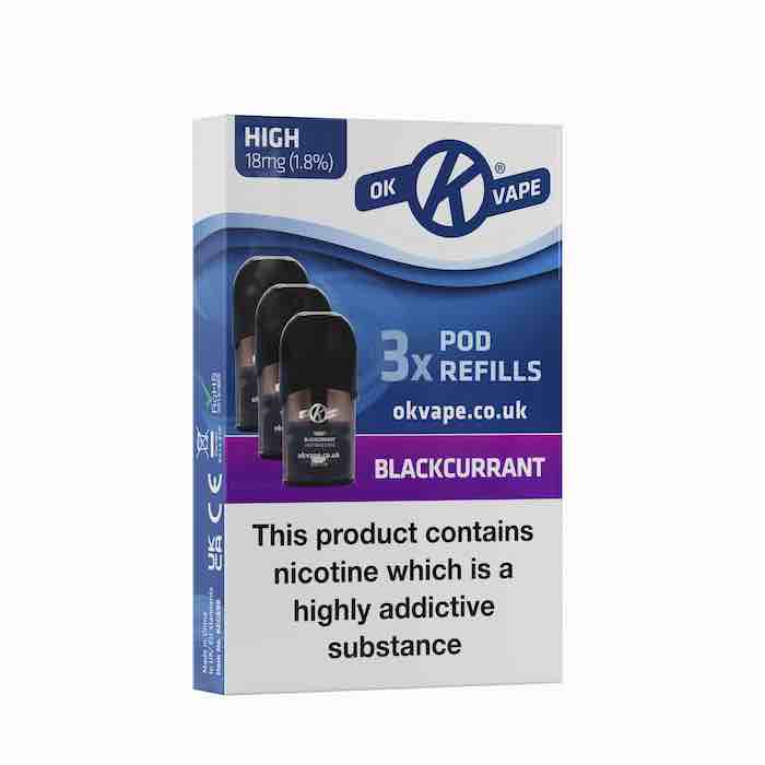 OK Vape Pod Refills blackcurrant