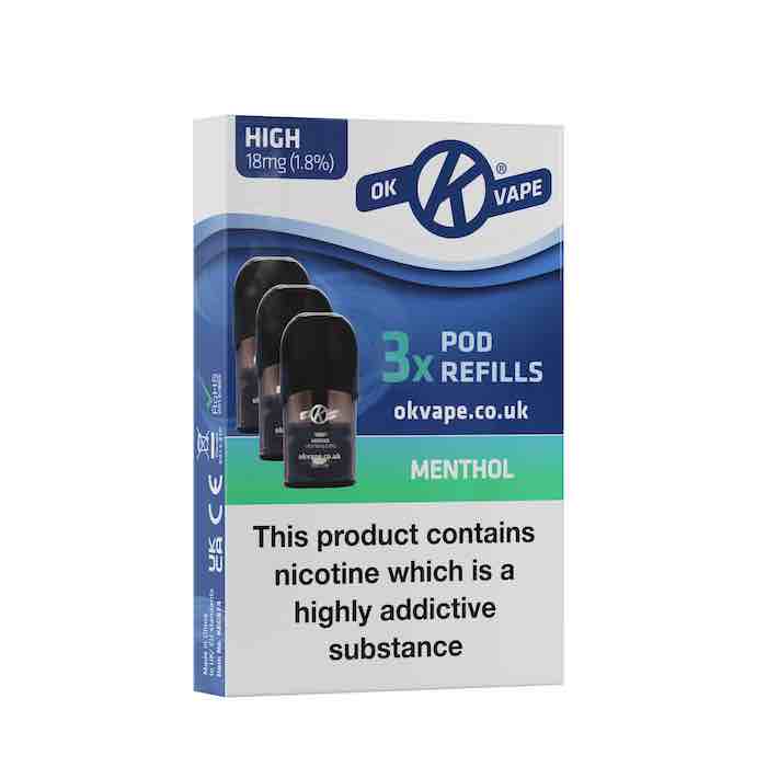 OK Vape Pod Refills menthol