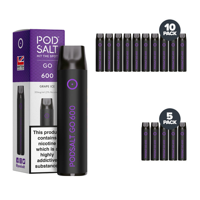 Pod Salts Go 600 Disposable Grape Ice