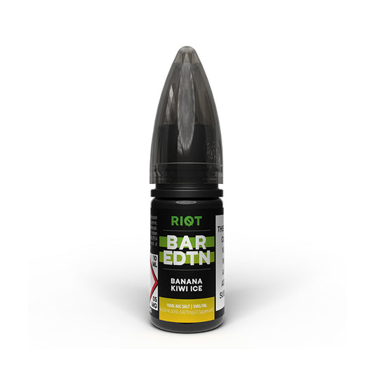 Riot BAR EDTN 10ml Nic Salt E-Liquid Banana Kiwi Ice