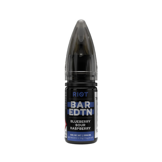 Riot Bar EDTN 10ml Nic Salt Blueberry Sour Raspberry