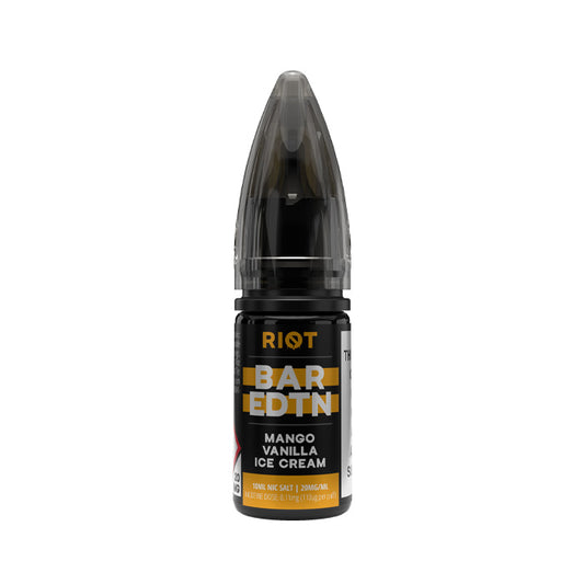 Riot Bar EDTN 10ml Nic Salt Mango Vanilla Ice Cream