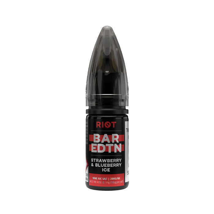 Riot Bar EDTN 10ml Nic Salt Strawberry and Blueberry Ice