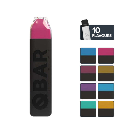 Riot QBar Disposable with 8 colour boxes